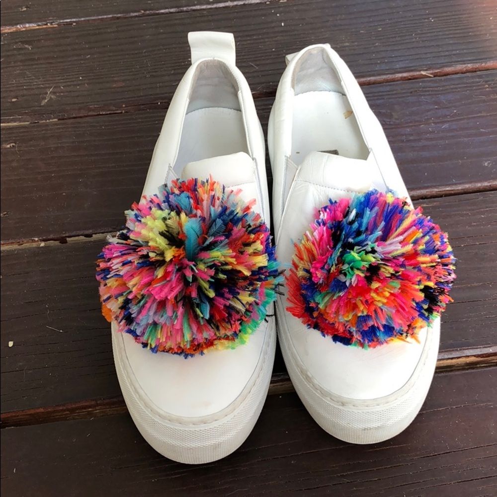 White leather eugina Kim platforms